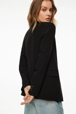 Blazers & Vests-Dynamite Adeline Single Breasted Blazer Black
