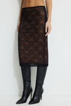 Skirts & Skorts | Matching Sets-Dynamite Alana Lace Midi Skirt Black