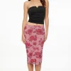 Skirts & Skorts | Skirts-Dynamite Alana Mesh Midi Skirt Pink