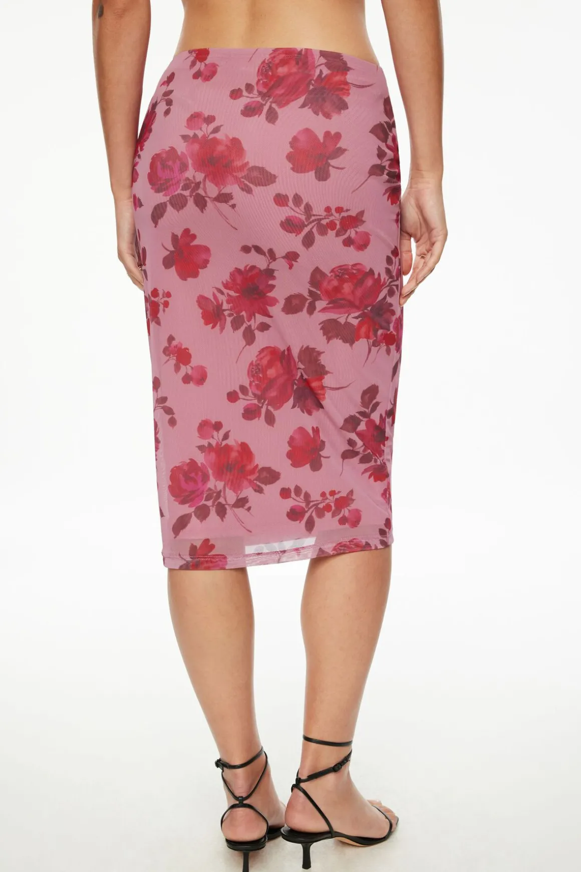 Skirts & Skorts | Skirts-Dynamite Alana Mesh Midi Skirt Pink