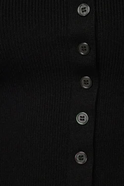 Sweaters & Cardigans | Sweaters-Dynamite Alice Off Shoulder Cardigan Black