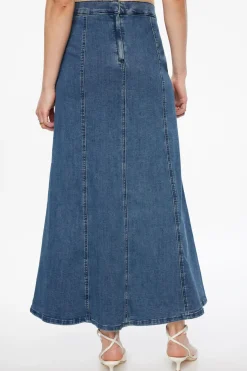 Jeans & Denim | Skirts & Skorts-Dynamite A-Line Denim Maxi Skirt Blue