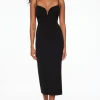 Dresses & Jumpsuits | Midi & Maxi Dresses-Dynamite Alix V-Wire Midi Dress Black