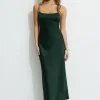 Dresses & Jumpsuits | New Dresses-Dynamite Amira Satin Maxi Slip Dress Green