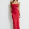 Dresses & Jumpsuits | New Dresses-Dynamite Amira Satin Maxi Slip Dress Red