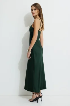 Dresses & Jumpsuits | New Dresses-Dynamite Amira Satin Maxi Slip Dress Green