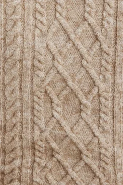 Sweaters & Cardigans | Sweaters-Dynamite Andi Cable Knit Sweater Brown