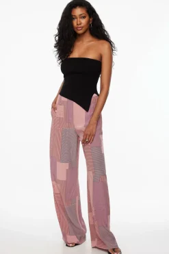 Pants | Matching Sets-Dynamite Anika Wide Leg Pants Pink