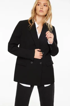 Blazers & Vests-Dynamite Anya Double Breasted Blazer Black
