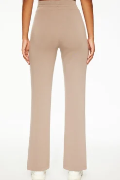 Pants-Dynamite Anywear Scuba Flared Jogger Pants Grey