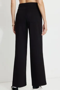 Pants | Straight Leg Pants-Dynamite Anywear Scuba Pants Black