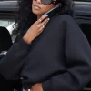Sweaters & Cardigans | Long Sleeve Tops-Dynamite Anywear Scuba Sweatshirt Black