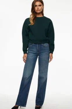 Sweaters & Cardigans | Online Exclusives-Dynamite Anywear Scuba Sweatshirt Green