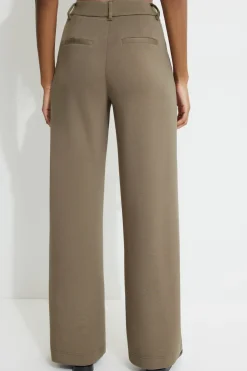 Pants | Bestsellers-Dynamite Anywear Scuba Trouser Pants Brown