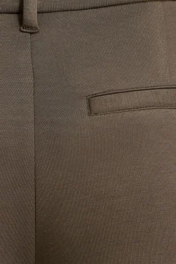Pants | Straight Leg Pants-Dynamite Anywear Scuba Trouser Pants Brown