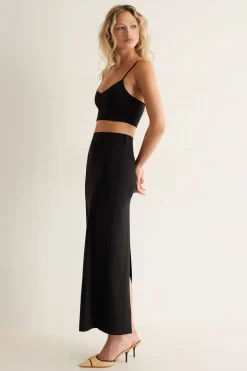 Skirts & Skorts | Skirts-Dynamite Arya Sculpt Maxi Skirt Black