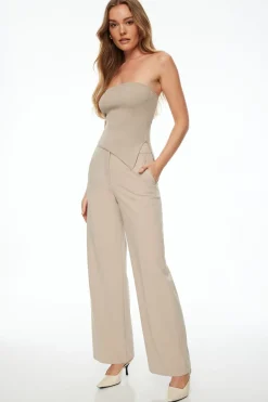 Sweaters & Cardigans | Sweaters-Dynamite Asymmetric Tube Top Brown