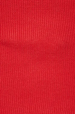 Sweaters & Cardigans | Sweaters-Dynamite Asymmetric Tube Top Red