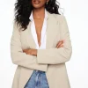 Blazers & Vests-Dynamite Athena Relaxed Open Blazer Brown