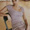 Tees & Tanks | Tees & Tanks-Dynamite Aurelia Scoop Neck Tee Grey