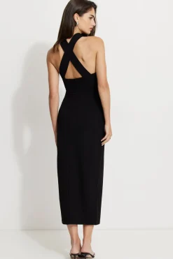 Dresses & Jumpsuits | Online Exclusives-Dynamite Back Halter Maxi Dress Black