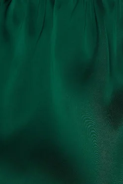 Blouses & Tops | Blouses & Tops-Dynamite Bare Peplum Satin Top Green