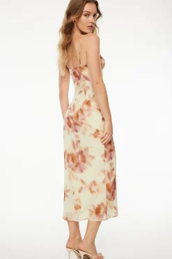 Dresses & Jumpsuits | Midi & Maxi Dresses-Dynamite Bare Sweetheart Maxi Dress Brown