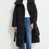 Coats & Jackets | Classic Coats-Dynamite Belted Maxi Puffer Coat Black
