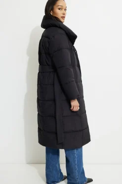 Coats & Jackets | Classic Coats-Dynamite Belted Maxi Puffer Coat Black