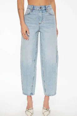 Jeans & Denim-Dynamite Blair Barrel Leg Jeans Blue