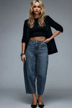 Jeans & Denim-Dynamite Blair Barrel Leg Jeans Blue