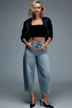 Jeans & Denim-Dynamite Blair Barrel Leg Jeans Blue