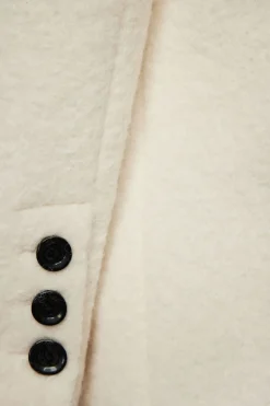 Coats & Jackets | Classic Coats-Dynamite Bouclé Double Breasted Coat White