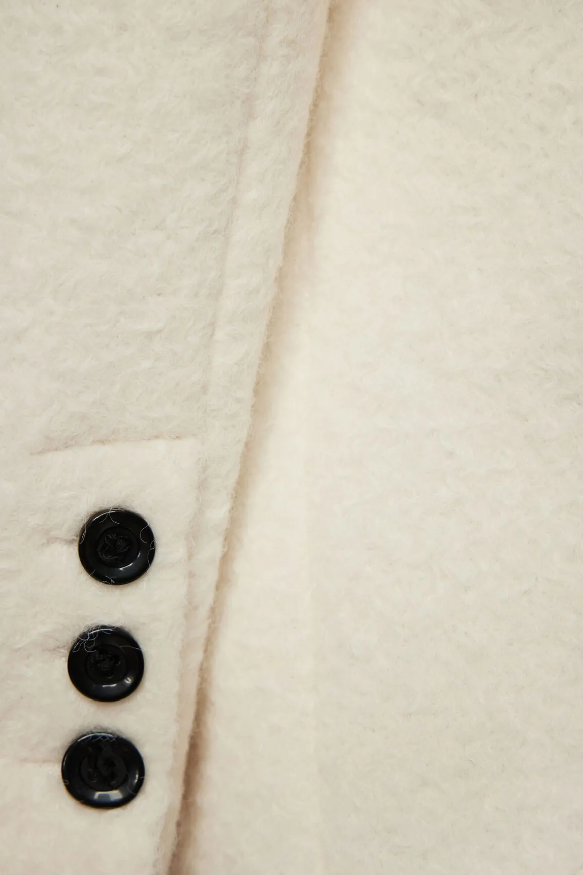 Coats & Jackets | Classic Coats-Dynamite Bouclé Double Breasted Coat White