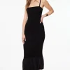 Midi & Maxi Dresses | Little Black Dresses-Dynamite Bubble Hem Maxi Dress Black