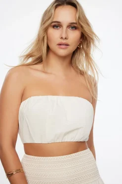 Blouses & Tops | Blouses & Tops-Dynamite Bubble Tube Top White