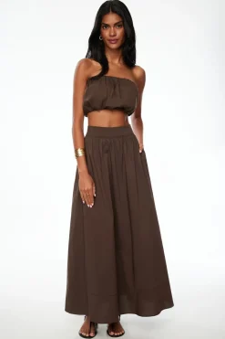 Blouses & Tops | Blouses & Tops-Dynamite Bubble Tube Top Brown
