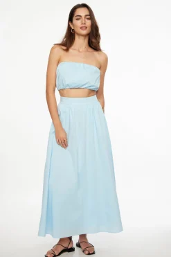 Blouses & Tops | Matching Sets-Dynamite Bubble Tube Top Blue