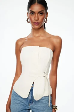 Blouses & Tops | Blouses & Tops-Dynamite Buckle Tube Top White