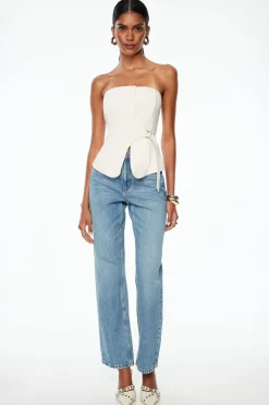 Blouses & Tops | Blouses & Tops-Dynamite Buckle Tube Top White