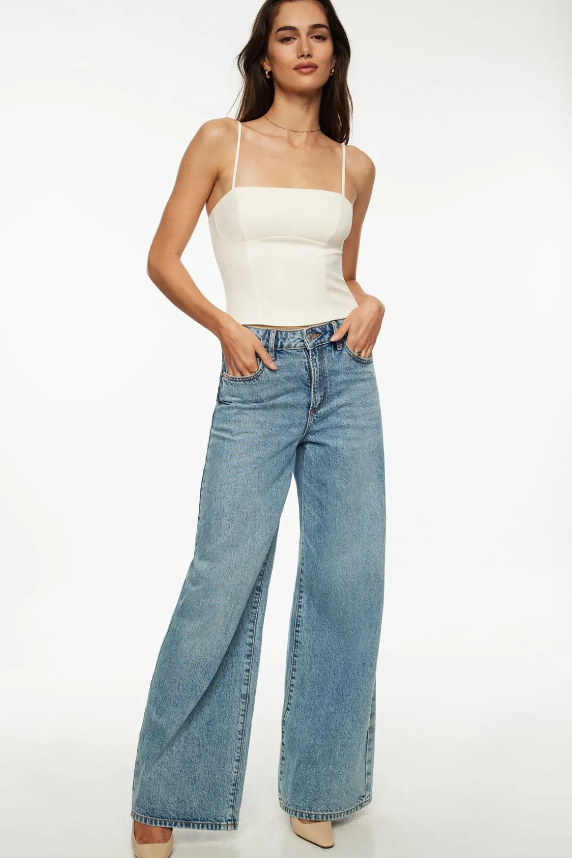 Blouses & Tops | Blouses & Tops-Dynamite Bustier Cami Top White