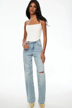 Tees & Tanks | Tees & Tanks-Dynamite Bustier Top With Boning White