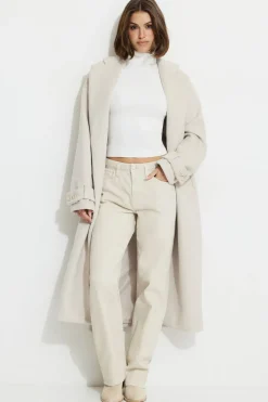 Sweaters & Cardigans | Long Sleeve Tops-Dynamite Button Cuff Turtleneck Sweater White