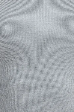 Sweaters & Cardigans | Sweaters-Dynamite Button Cuff Turtleneck Sweater Grey