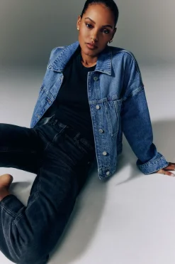 Jeans & Denim | Coats & Jackets-Dynamite Buttoned Denim Jacket Blue