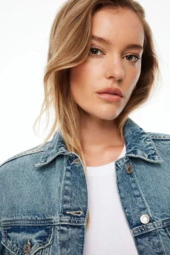Jeans & Denim | Coats & Jackets-Dynamite Buttoned Denim Jacket Blue