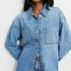 Jeans & Denim | Coats & Jackets-Dynamite Buttoned Denim Shirt Blue