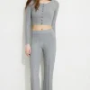 Pants | Online Exclusives-Dynamite Cable Knit Flared Pants Gray