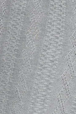Pants | Online Exclusives-Dynamite Cable Knit Flared Pants Gray