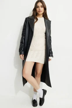 Skirts & Skorts | Online Exclusives-Dynamite Cable Knit Mini Skirt White